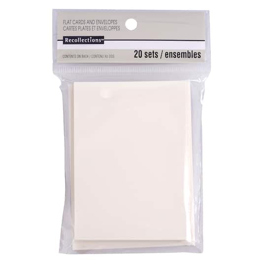 12 Packs: 20 ct. (240 total) Ivory Cards & Envelopes by Recollections™, 2.5" x 3.5"